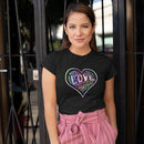 Womens Official “LOVE” Black T-Shirt (Hologram Version) - Dan Pearce Sticker Shop