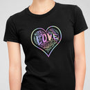 Womens Official “LOVE” Black T-Shirt (Hologram Version) - Dan Pearce Sticker Shop