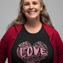 Womens Official “LOVE” Black T-Shirt (Pink Version) - Dan Pearce Sticker Shop