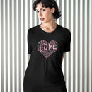 Womens Official “LOVE” Black T-Shirt (Pink Version) - Dan Pearce Sticker Shop