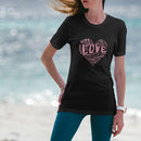 Womens Official “LOVE” Black T-Shirt (Pink Version) - Dan Pearce Sticker Shop