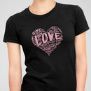 Womens Official “LOVE” Black T-Shirt (Pink Version) - Dan Pearce Sticker Shop