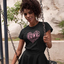 Womens Official “LOVE” Black T-Shirt (Pink Version) - Dan Pearce Sticker Shop