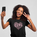 Womens Official “LOVE” Black T-Shirt (Pink Version) - Dan Pearce Sticker Shop