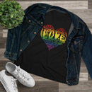 Womens Official “LOVE” PREMIUM Black Casual Tee (Original Rainbow Version) - Dan Pearce Sticker Shop