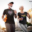 Womens Official “LOVE” PREMIUM Black Casual Tee (Original Rainbow Version) - Dan Pearce Sticker Shop