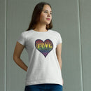 Womens Official “LOVE” White T-Shirt (Original Rainbow Version) - Dan Pearce Sticker Shop