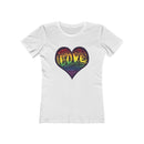 Womens Official “LOVE” White T-Shirt (Original Rainbow Version) - Dan Pearce Sticker Shop